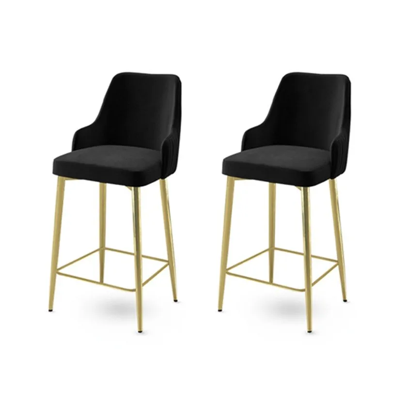 Set 2 barske stolice Enox Black Gold