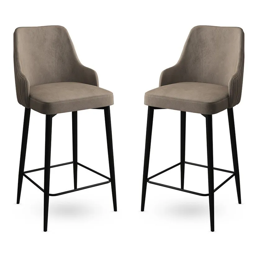 Set 2 barske stolice Enox Cappuccino Black