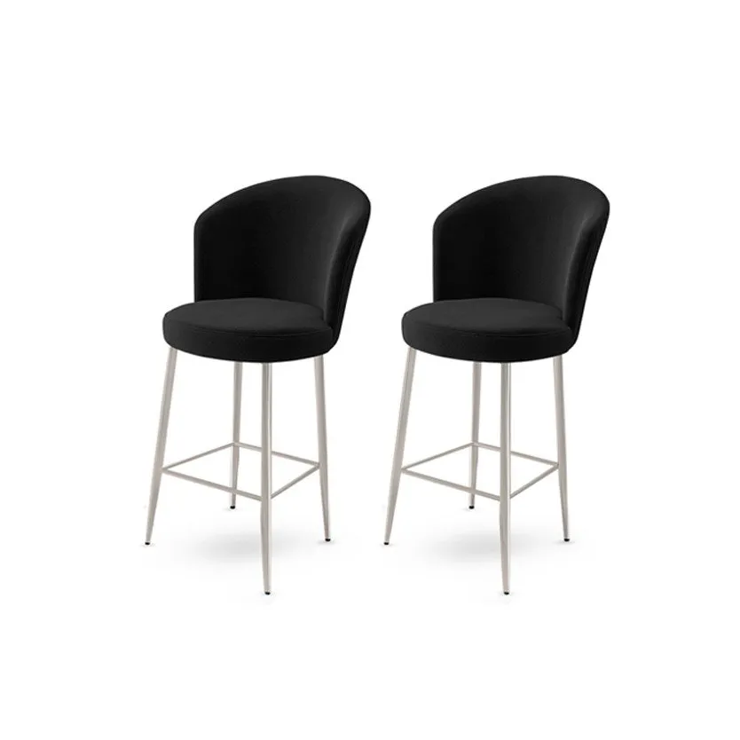 Set 2 barske stolice Fora Black Chrome