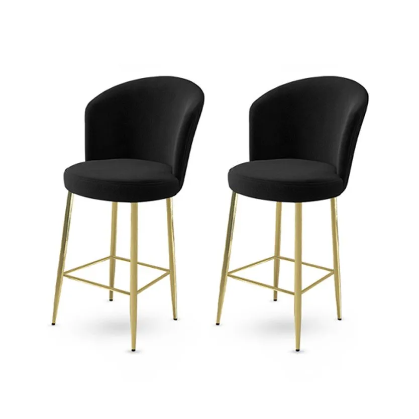 Set 2 barske stolice Fora Black Gold