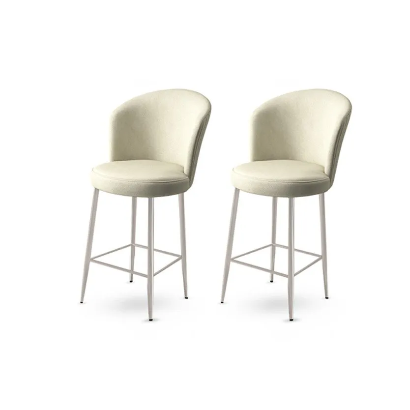 Set 2 barske stolice Fora Cream Chrome