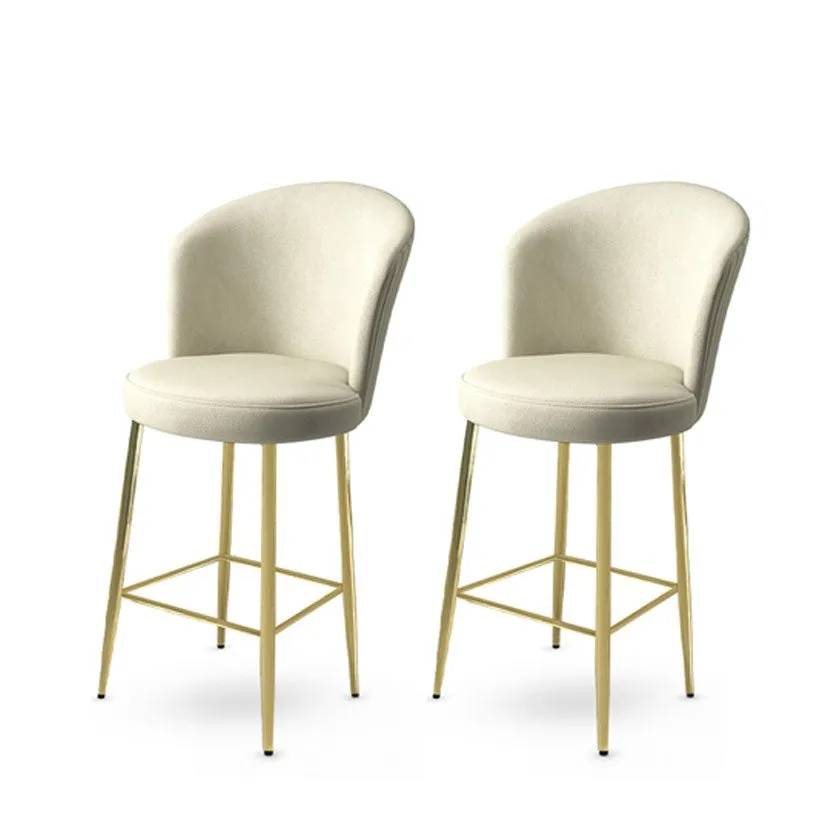 Set 2 barske stolice Fora Cream Gold