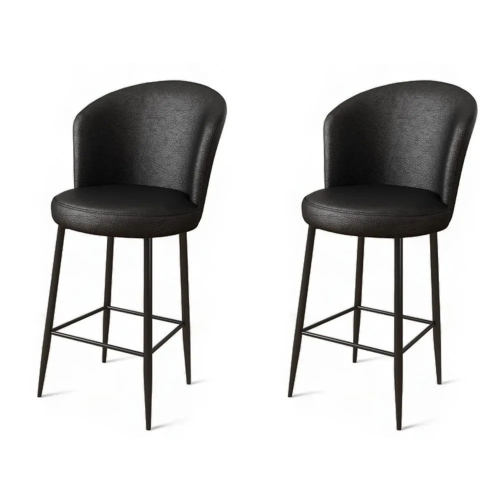 Set 2 barske stolice Uras Black
