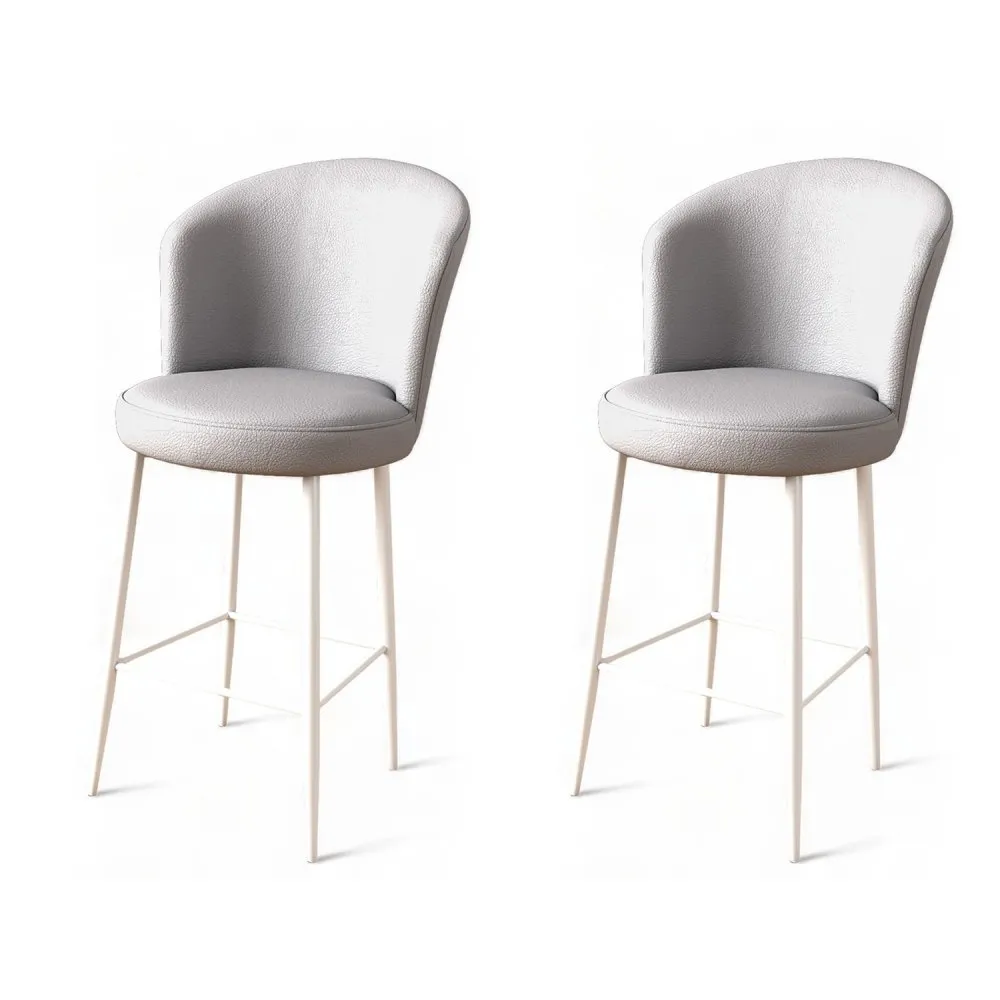 Set 2 barske stolice Uras Grey White