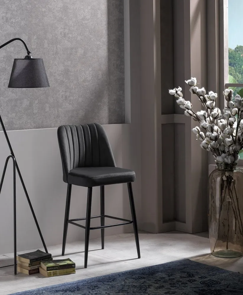 Set 2 barske stolice Vento Anthracite