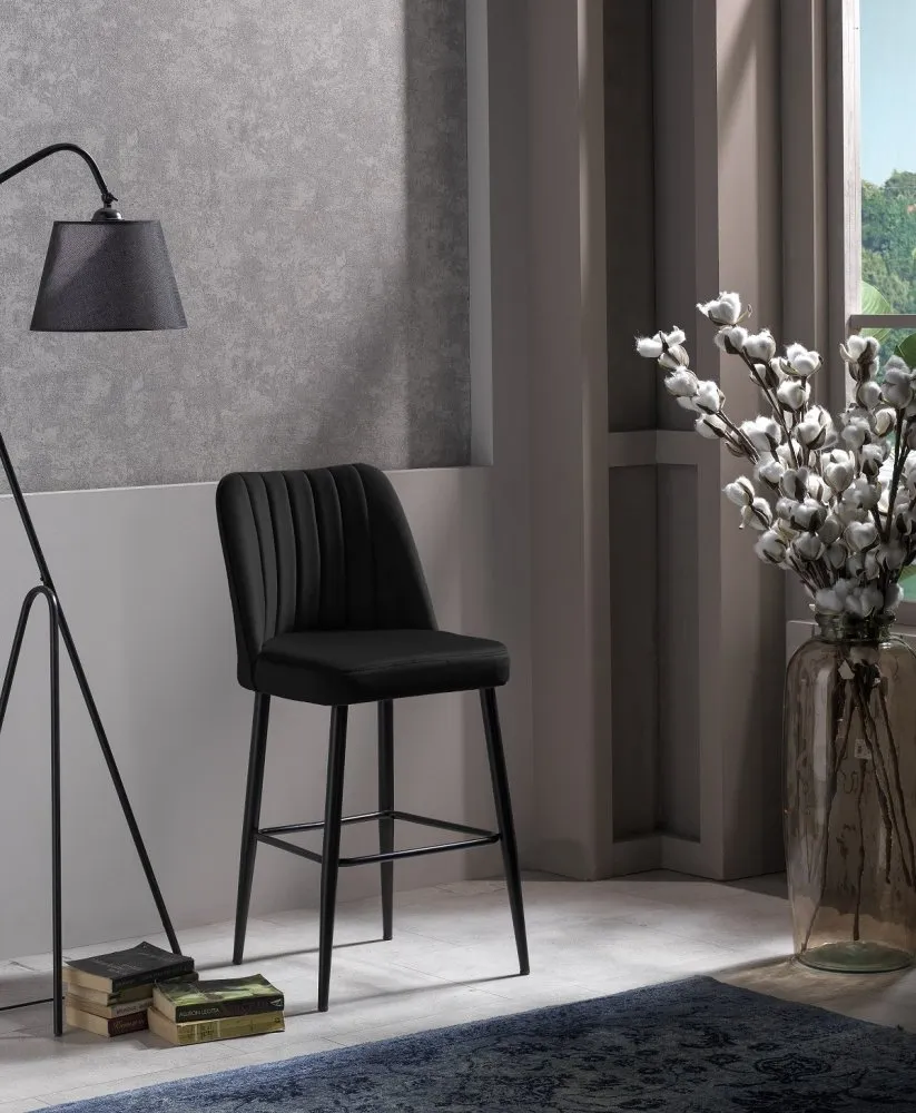Set 2 barske stolice Vento Black