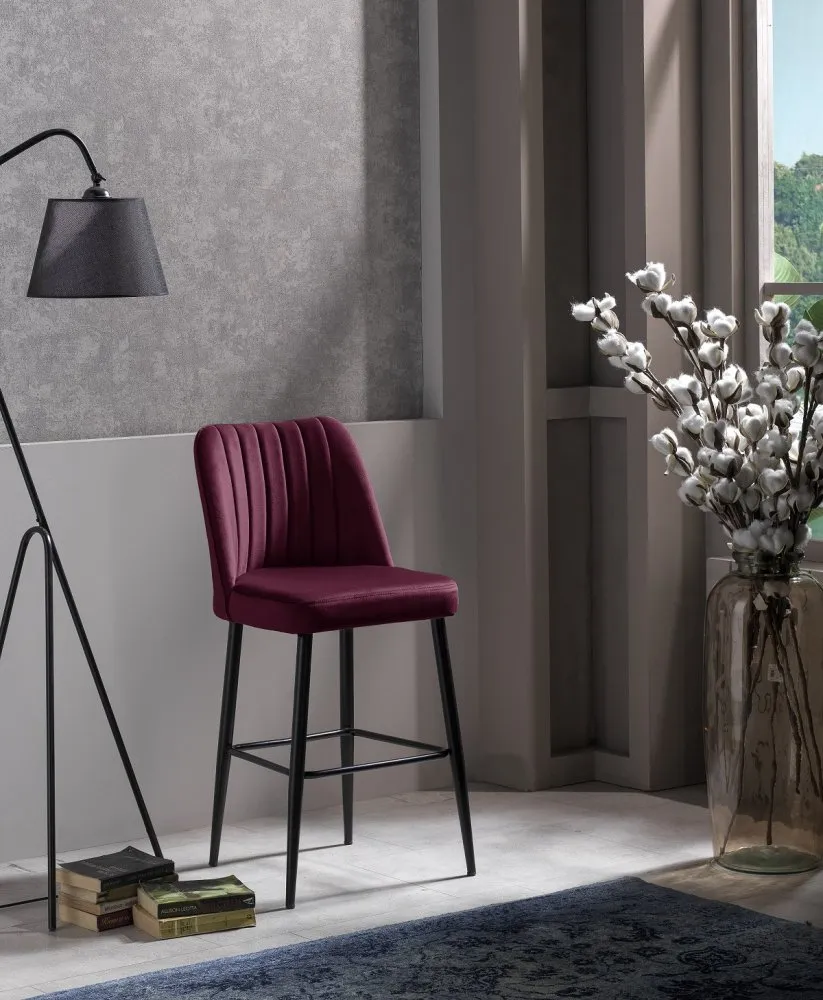 Set 2 barske stolice Vento Claret Red