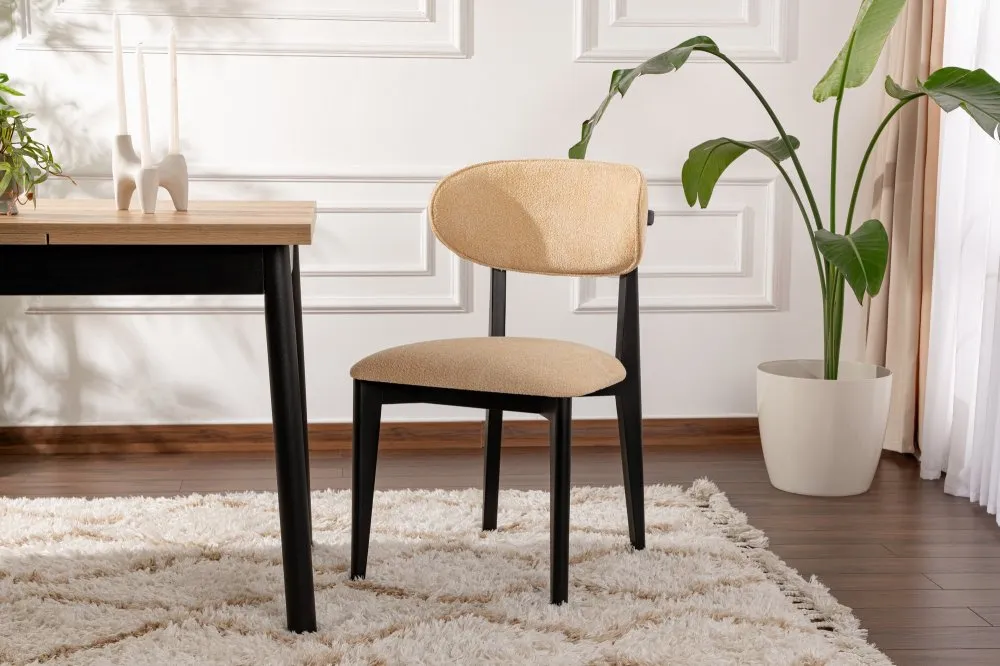 Set 2 stolice Lionte Beige Black