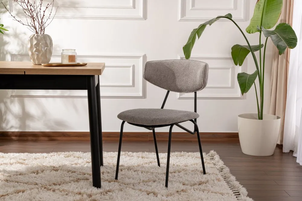 Set 2 stolice Nancy Grey Black