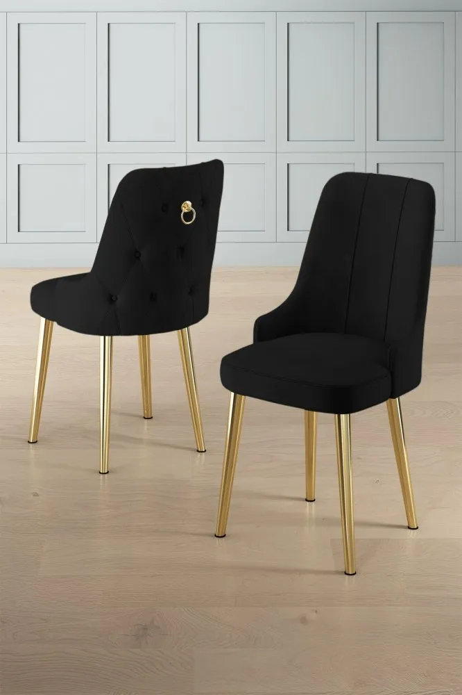 Set 2 stolice Newa Black Gold