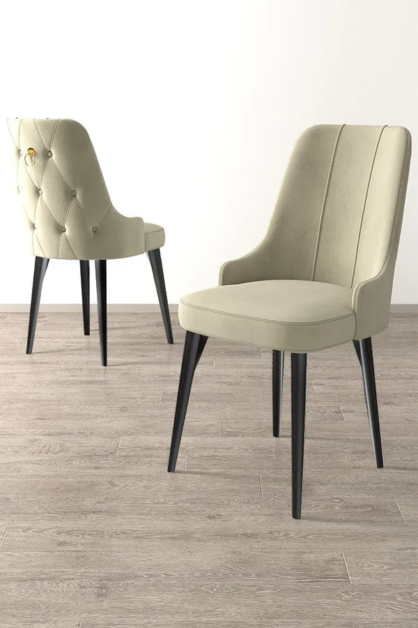 Set 2 stolice Newa Cream Black