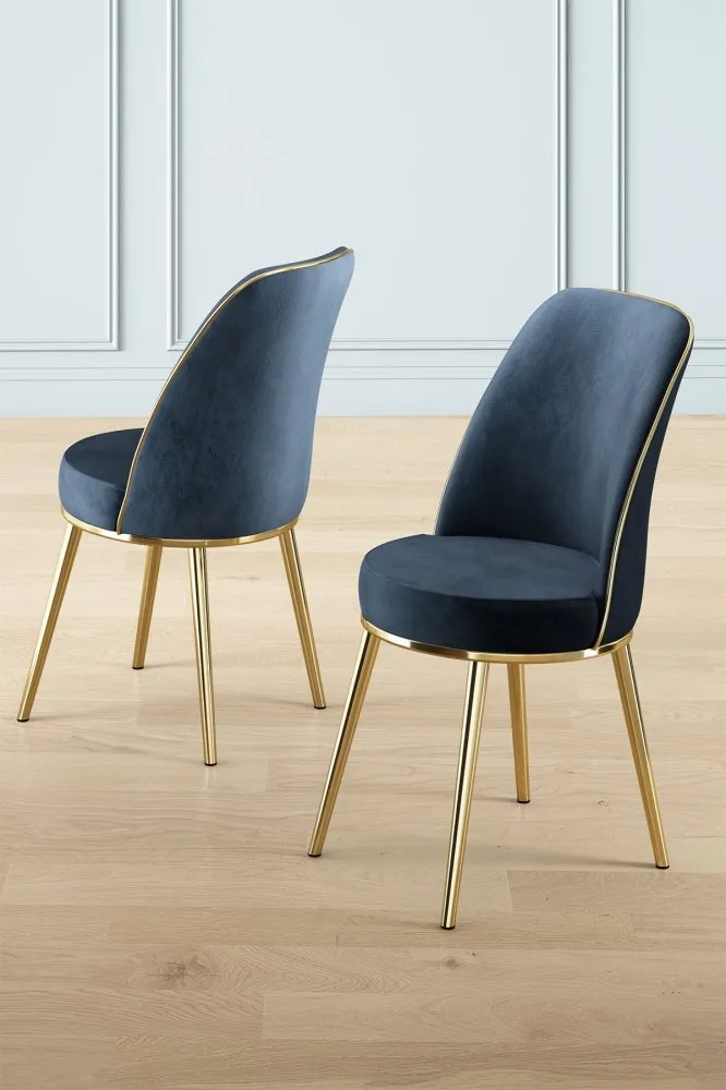 Set 2 stolice Pefa Anthracite Gold