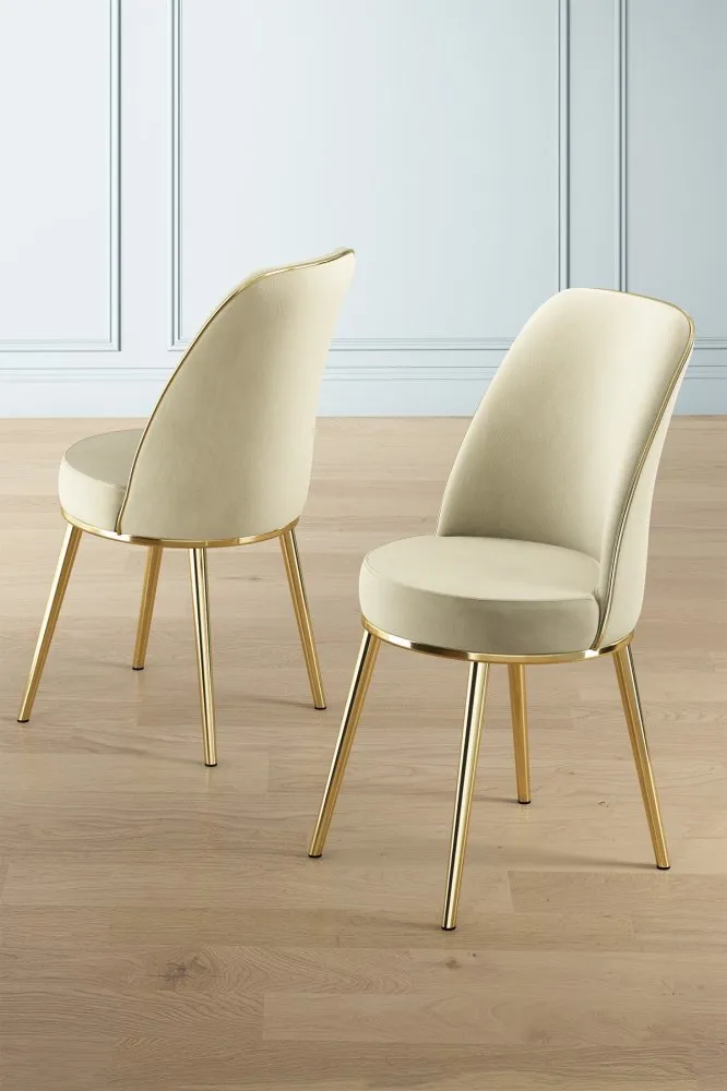 Set 2 stolice Pefa Cream Gold