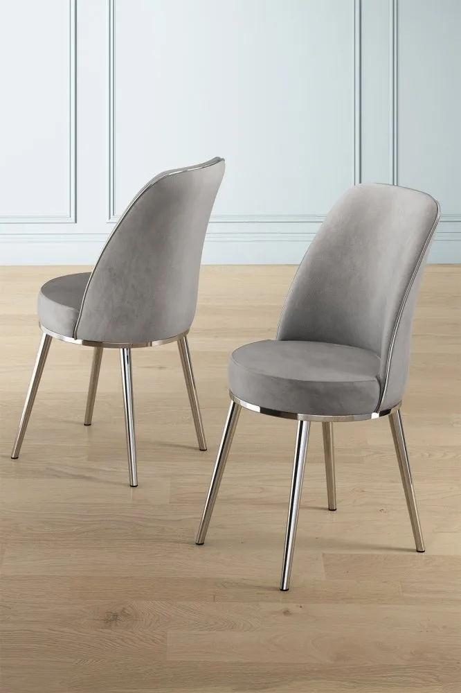 Set 2 stolice Pefa Grey Chrome