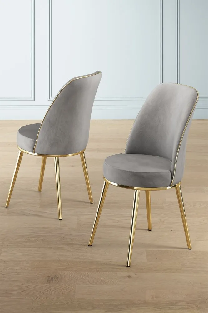 Set 2 stolice Pefa Grey Gold