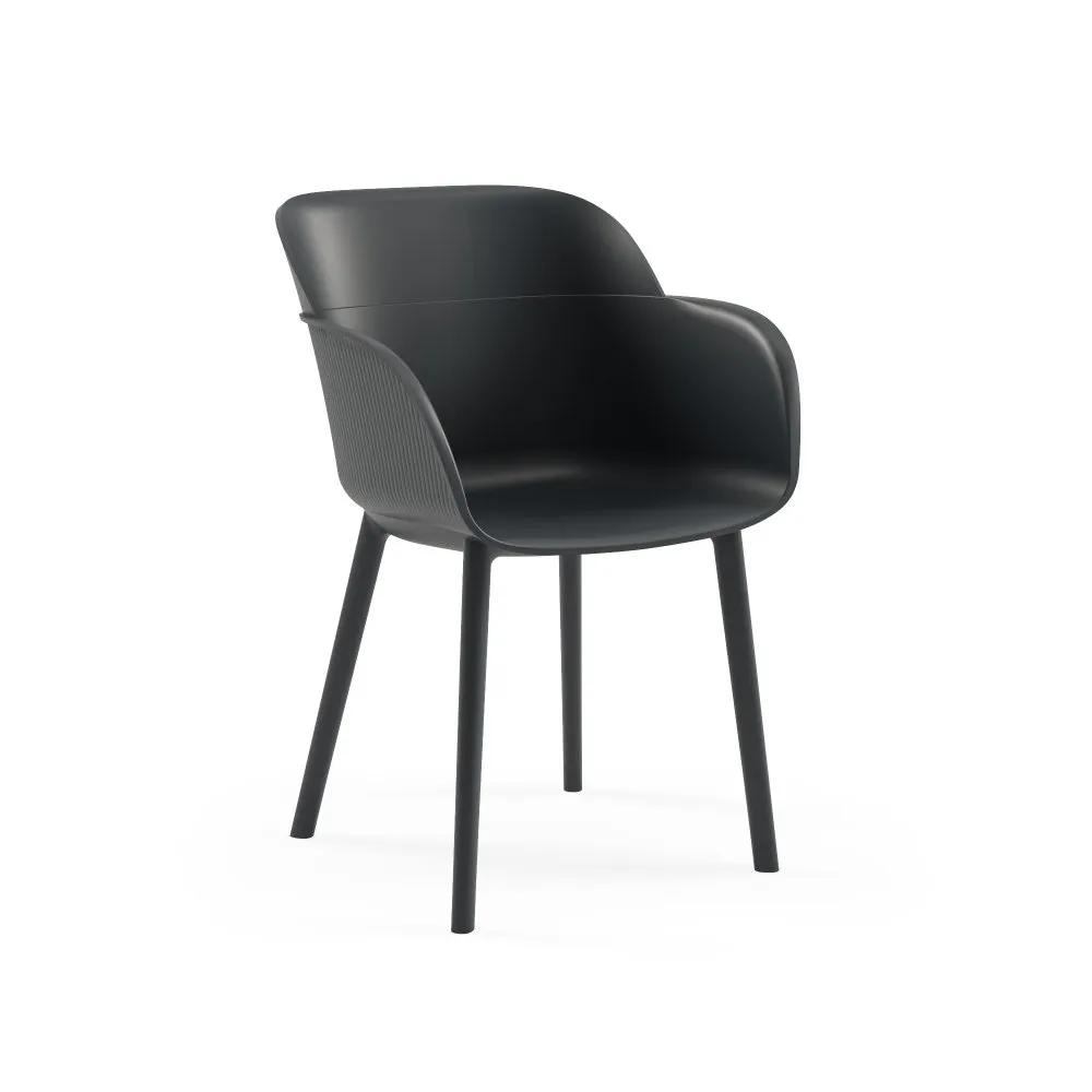 Set 2 stolice Shell P Anthracite