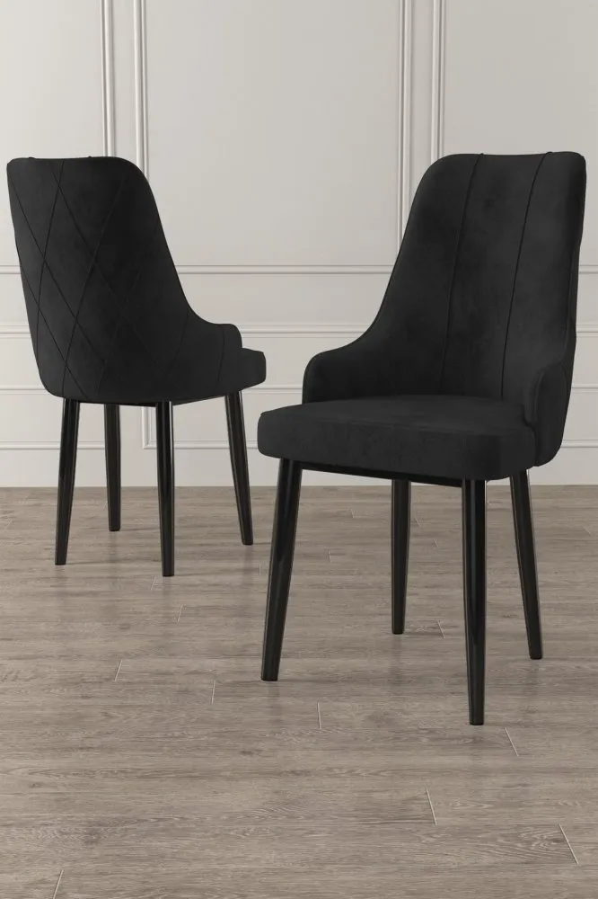 Set 2 stolice Trex Black