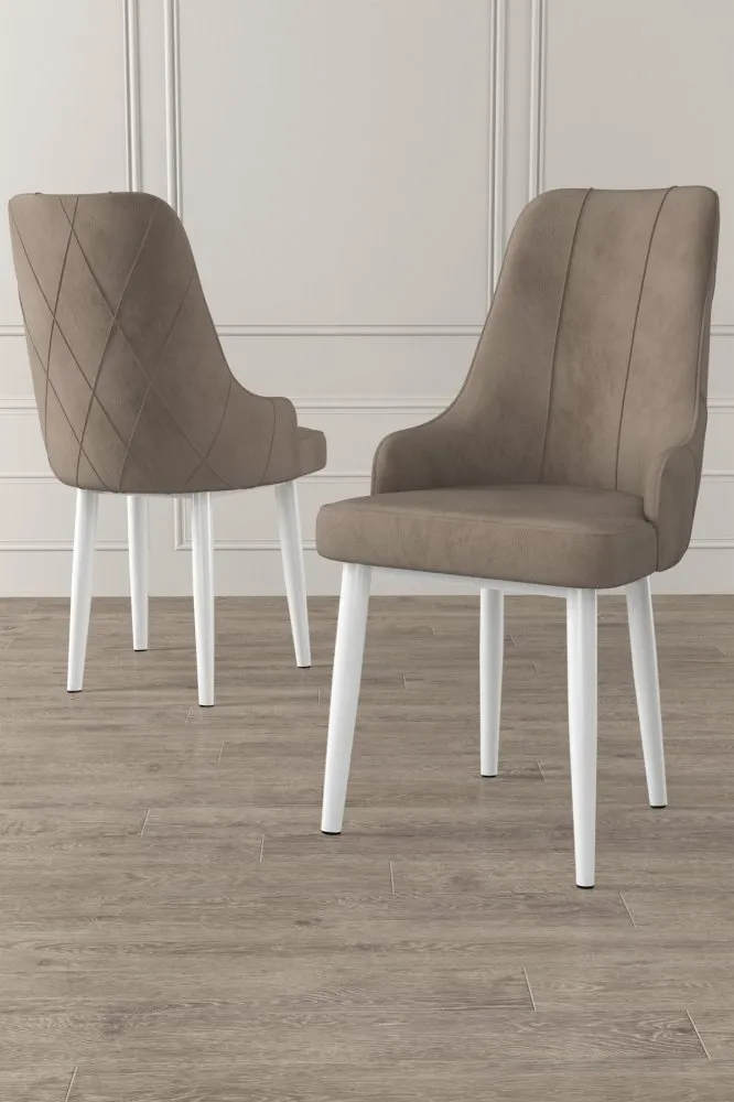 Set 2 stolice Trex Cappuccino White