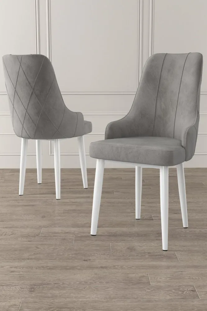Set 2 stolice Trex Grey White