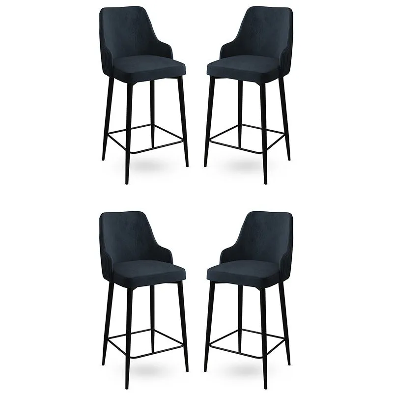 Set 4 barske stolice Enox Anthracite Black