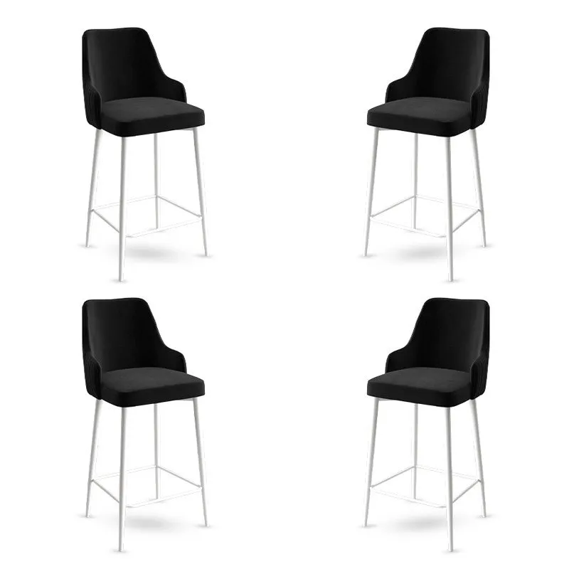 Set 4 barske stolice Enox Black White