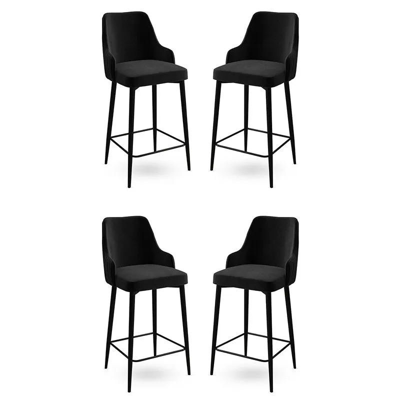 Set 4 barske stolice Enox Black
