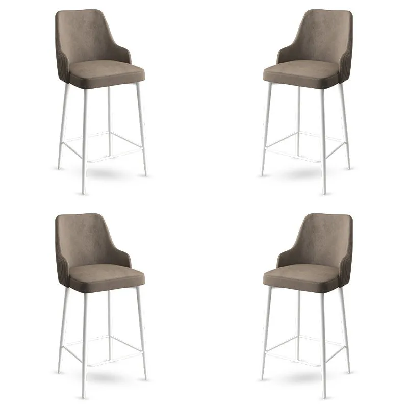 Set 4 barske stolice Enox Cappuccino White