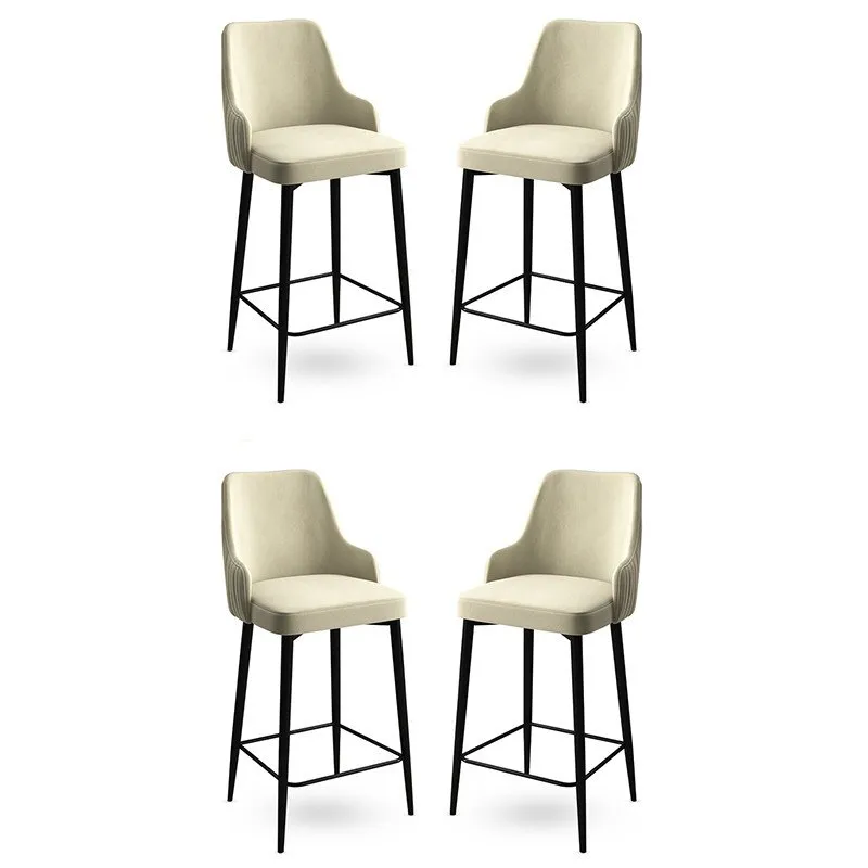 Set 4 barske stolice Enox Cream Black