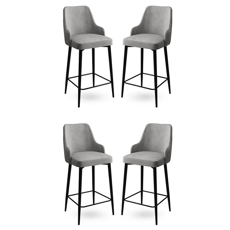 Set 4 barske stolice Enox Grey Black
