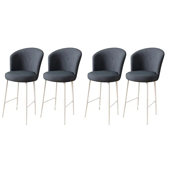 Set 4 barske stolice Fora Anthracite White