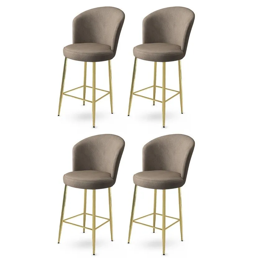 Set 4 barske stolice Fora Cappuccino Gold