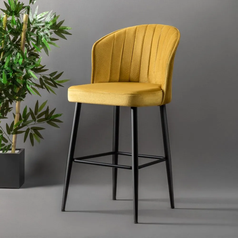 Set 4 barske stolice Rubi Yellow