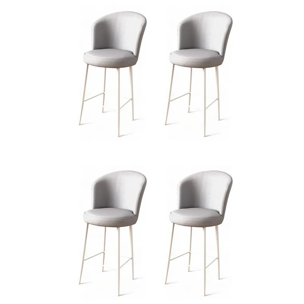 Set 4 barske stolice Uras Grey White