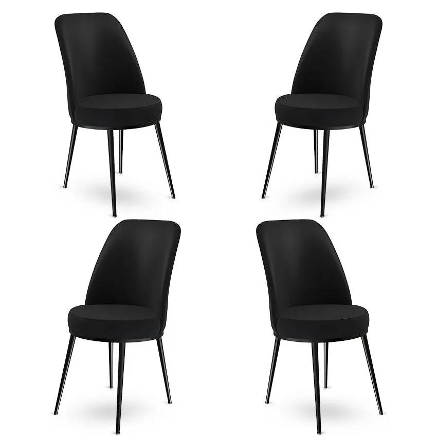 Set 4 stolice Dexa Black