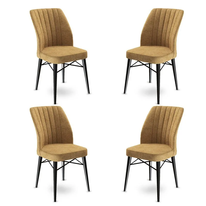 Set 4 stolice Flex Cappuccino Black