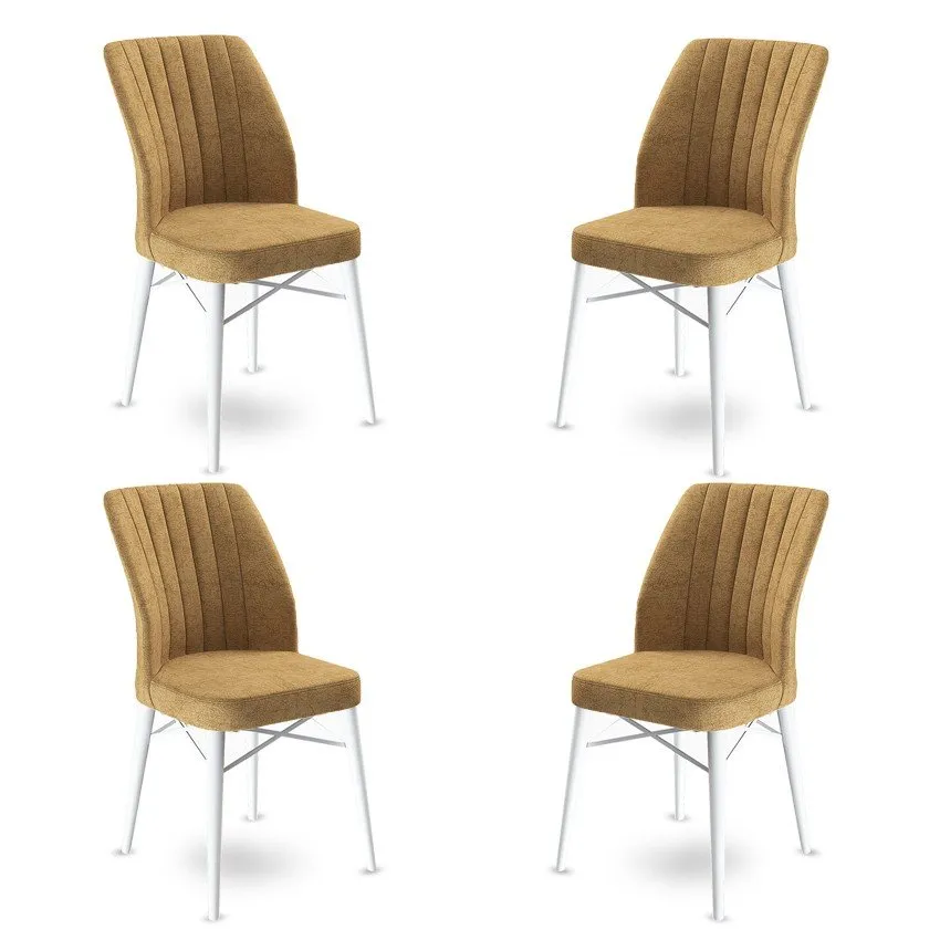 Set 4 stolice Flex Cappuccino White