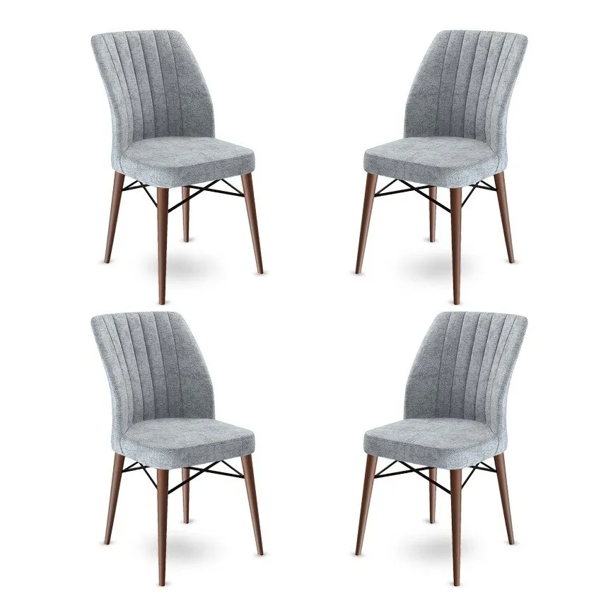Set 4 stolice Flex Grey Brown