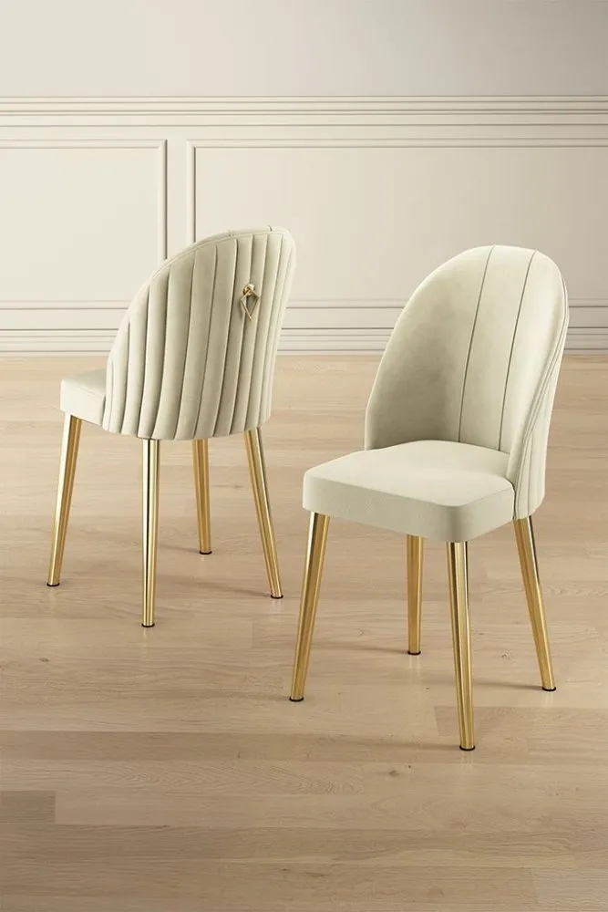 Set 4 stolice Mara Cream Gold