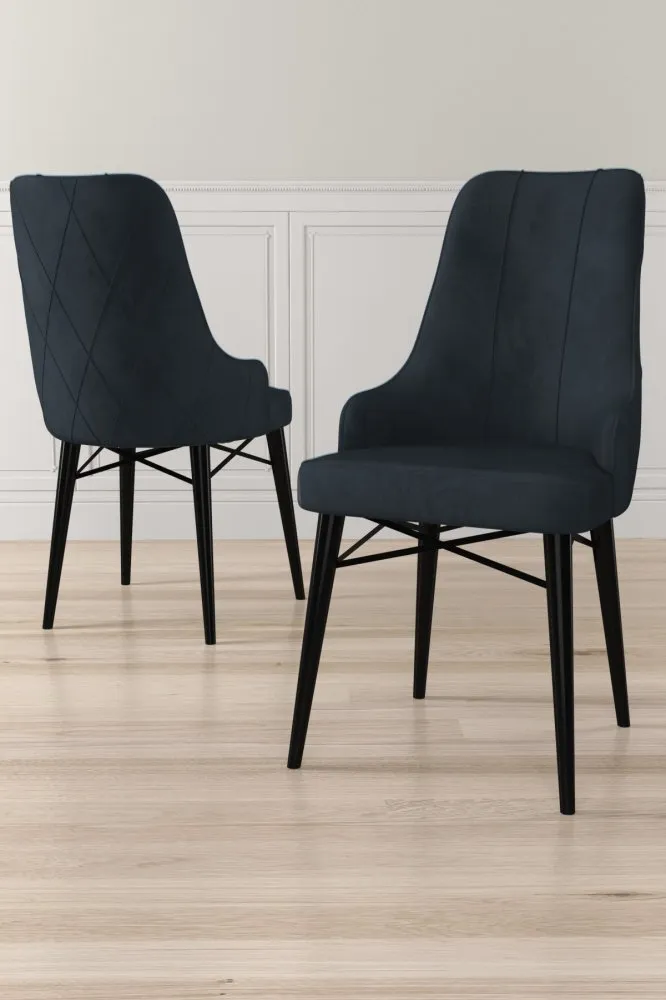 Set 4 stolice Neta Anthracite Black