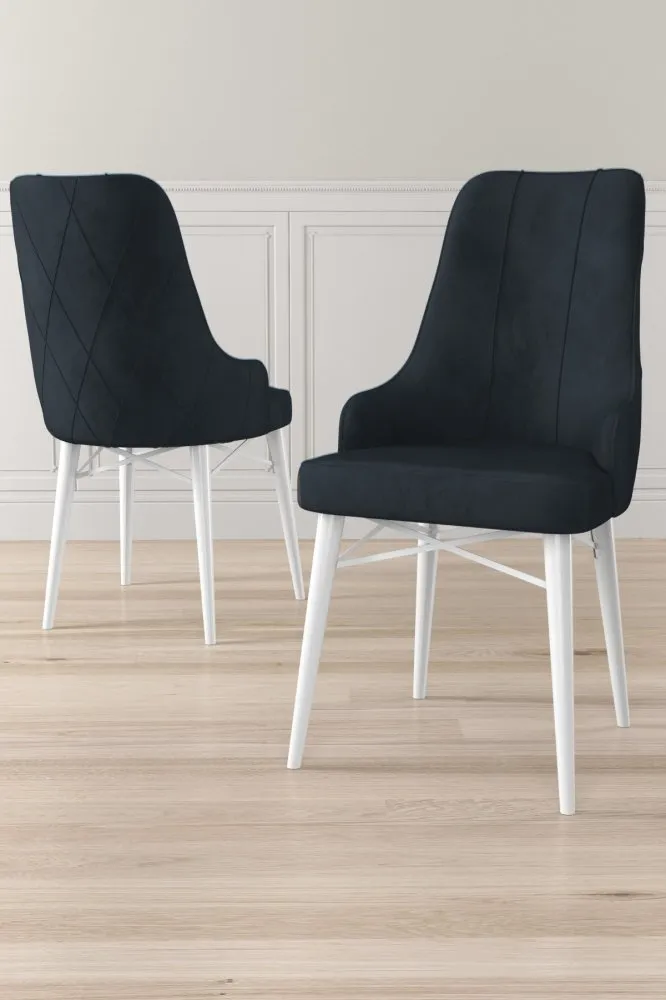 Set 4 stolice Neta Anthracite White