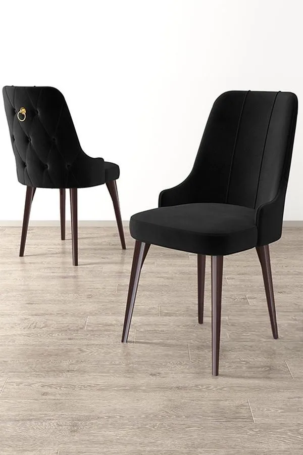Set 4 stolice Newa Black Brown