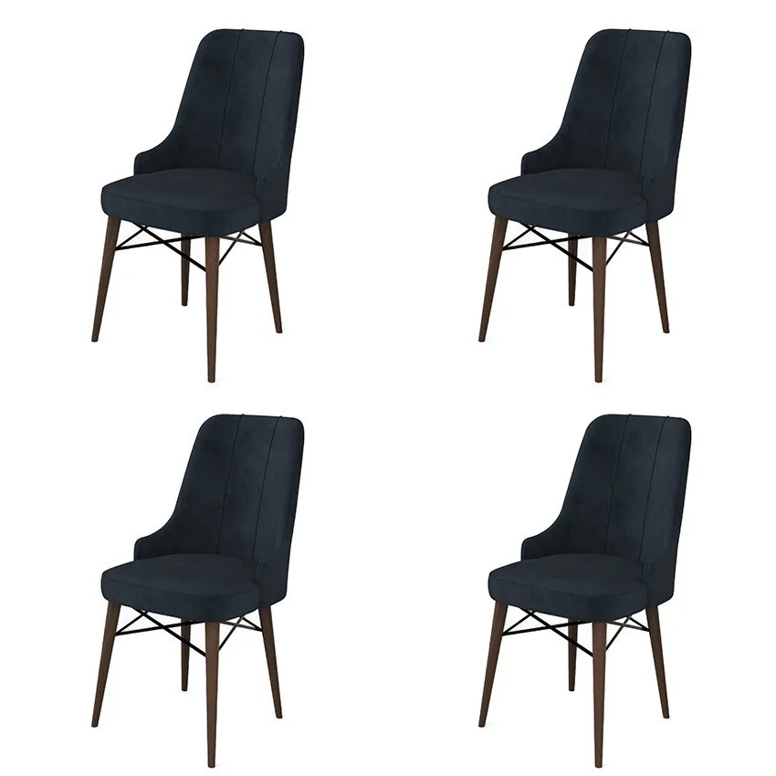 Set 4 stolice Pare Anthracite Brown