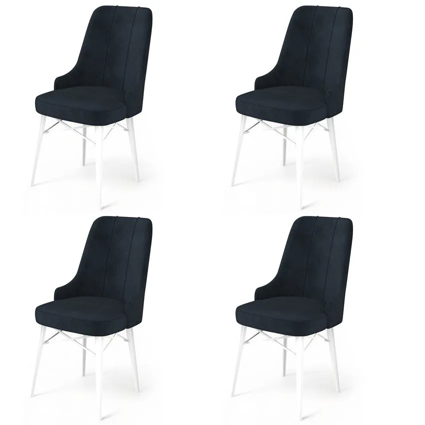 Set 4 stolice Pare Anthracite White