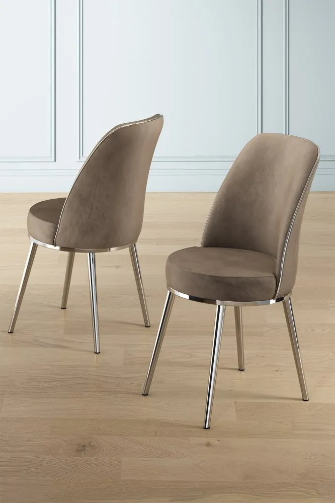 Set 4 stolice Pefa Cappuccino Chrome