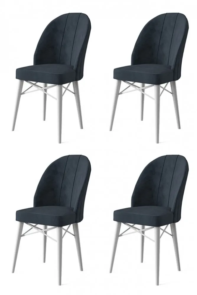 Set 4 stolice Ritim Anthracite White