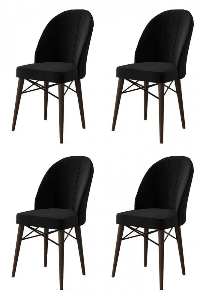 Set 4 stolice Ritim Black Brown