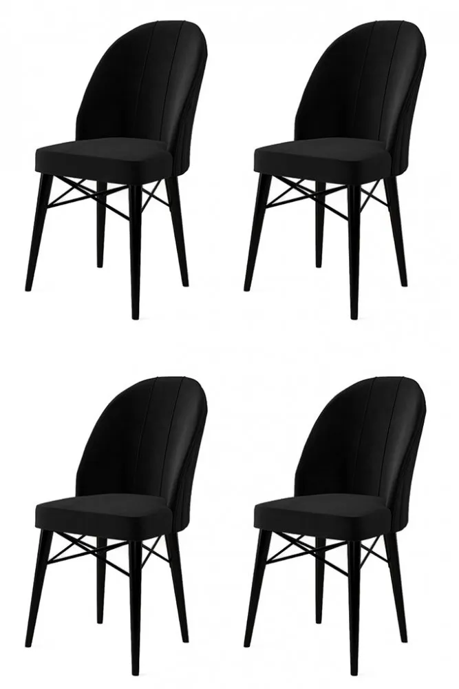 Set 4 stolice Ritim Black