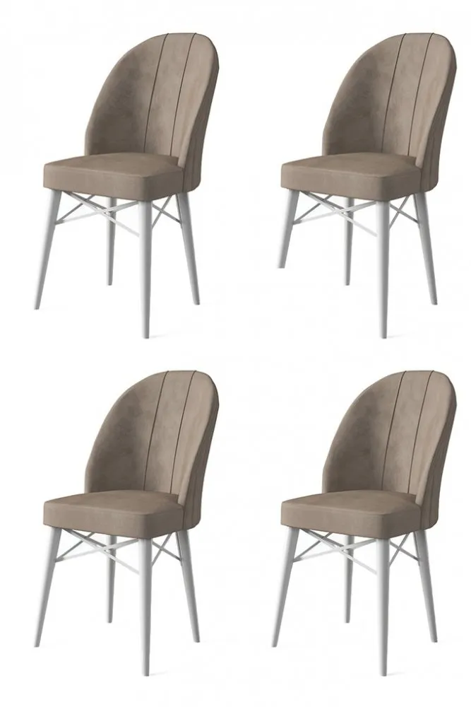 Set 4 stolice Ritim Cappuccino White