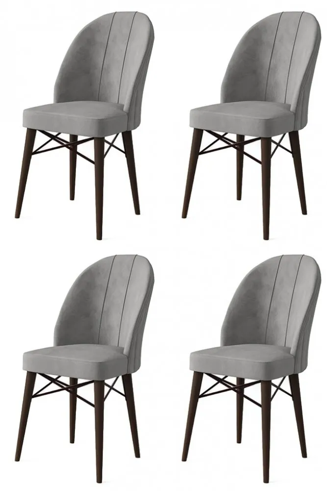 Set 4 stolice Ritim Grey Brown