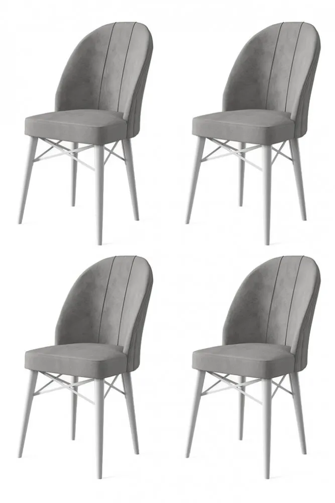 Set 4 stolice Ritim Grey White